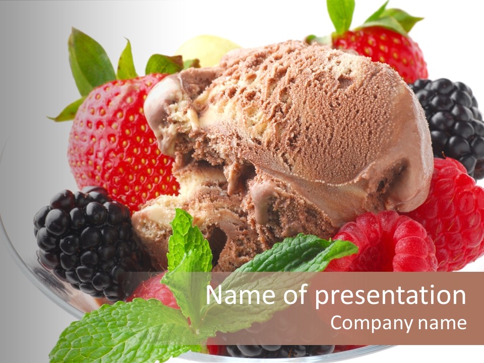 Icecream Delicious Refreshment PowerPoint Template