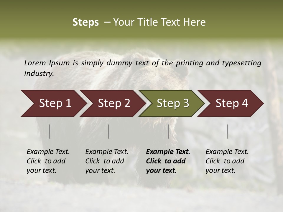 Predator Danger Bear PowerPoint Template