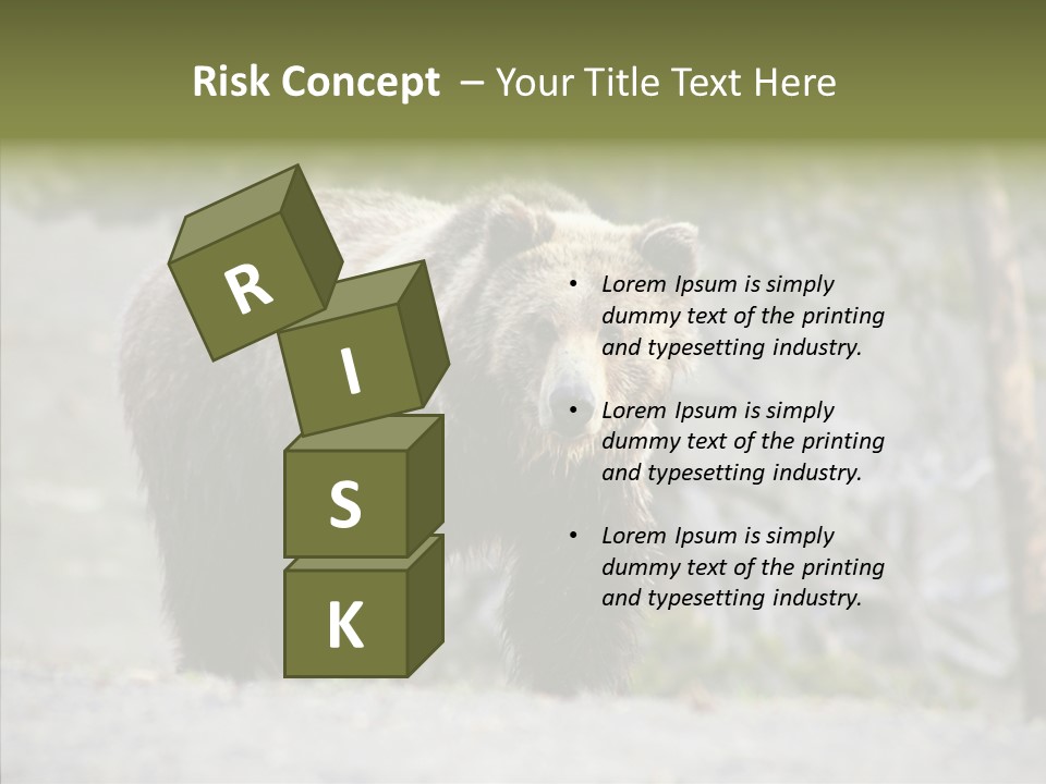 Predator Danger Bear PowerPoint Template