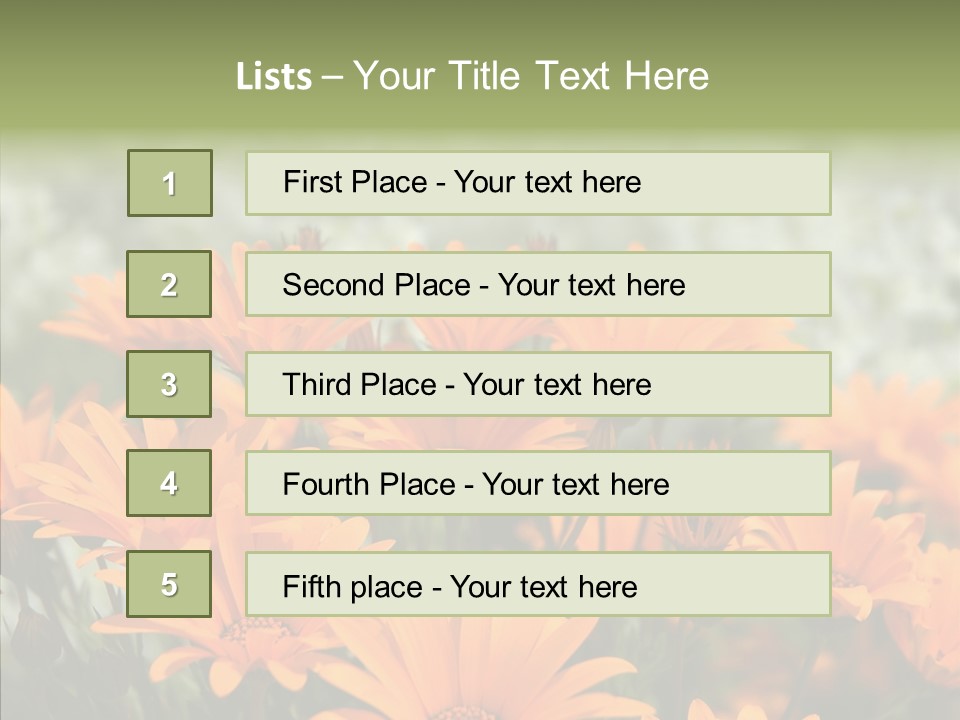 Flower Marigold Colorful PowerPoint Template