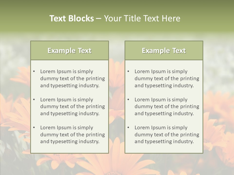 Flower Marigold Colorful PowerPoint Template