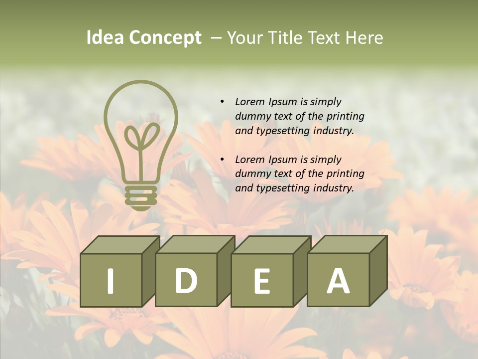 Flower Marigold Colorful PowerPoint Template