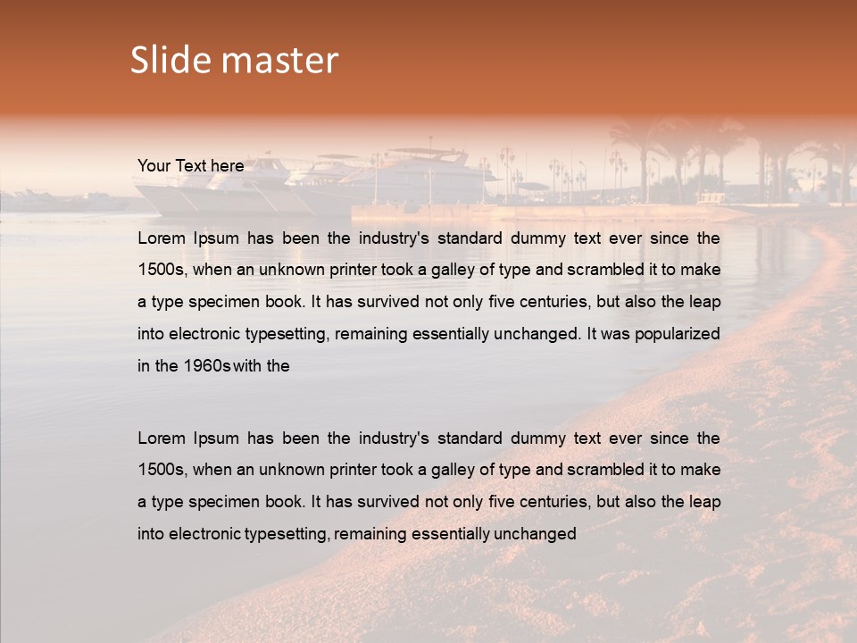 Tranquil Pier Seascape PowerPoint Template