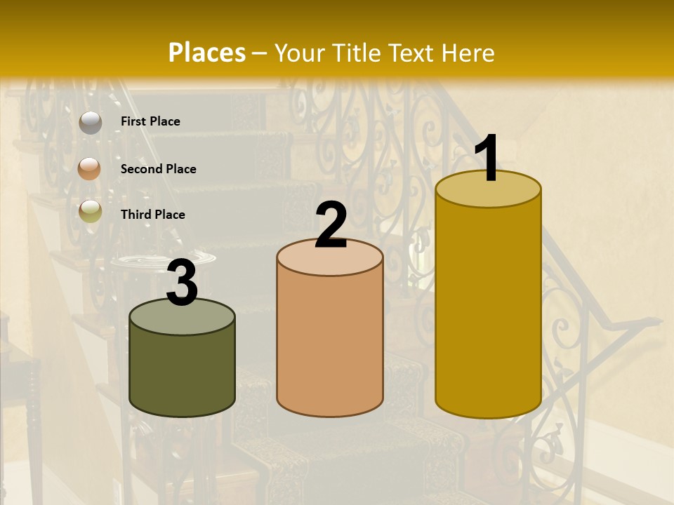 Home Staircase Decorative PowerPoint Template