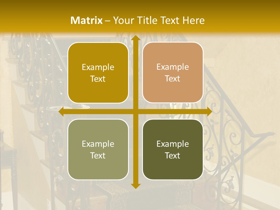 Home Staircase Decorative PowerPoint Template