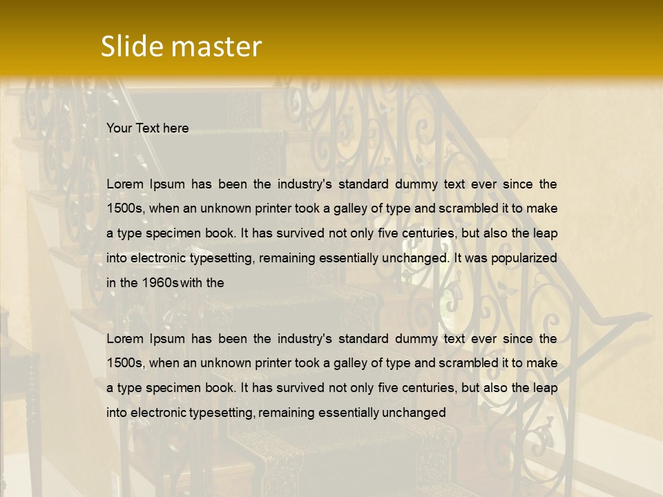 Home Staircase Decorative PowerPoint Template