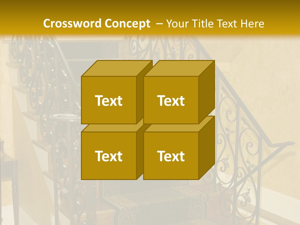 Home Staircase Decorative PowerPoint Template