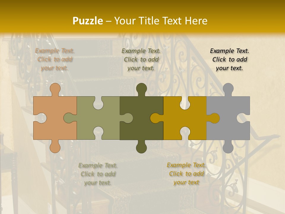 Home Staircase Decorative PowerPoint Template