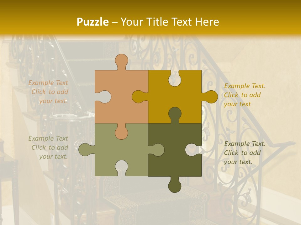 Home Staircase Decorative PowerPoint Template