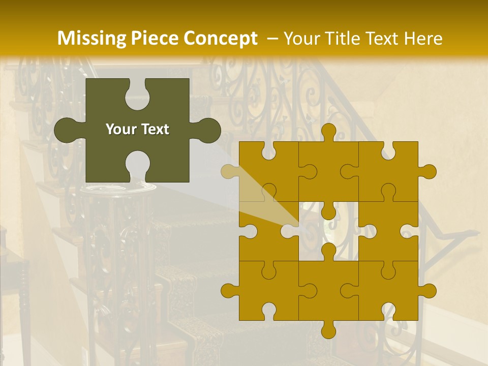 Home Staircase Decorative PowerPoint Template