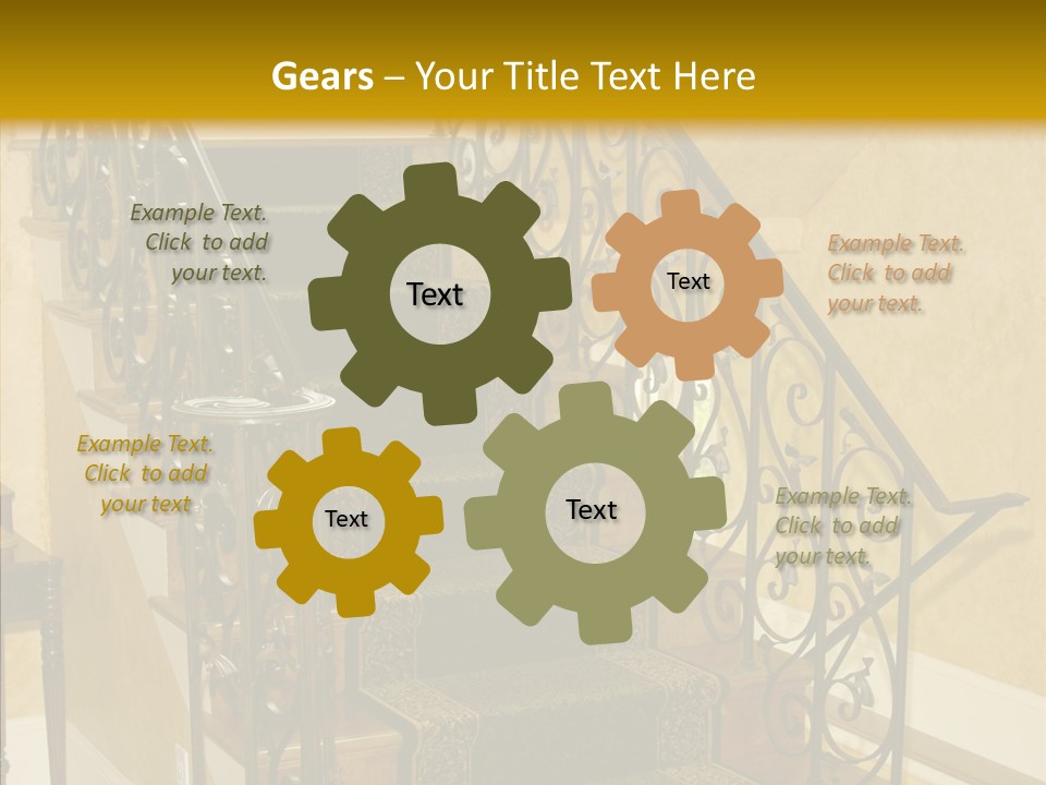 Home Staircase Decorative PowerPoint Template