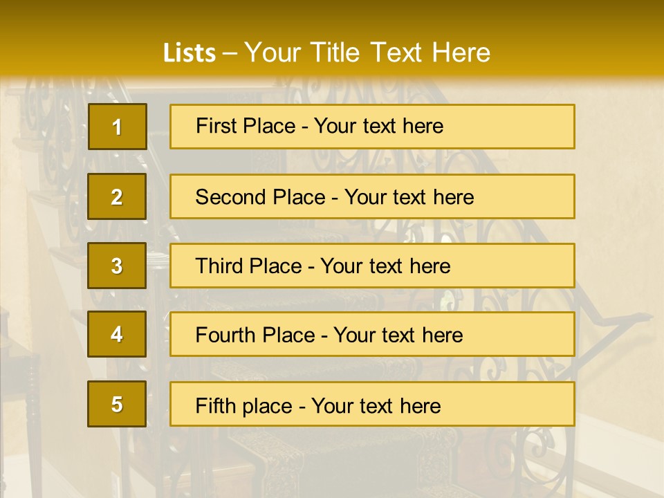 Home Staircase Decorative PowerPoint Template