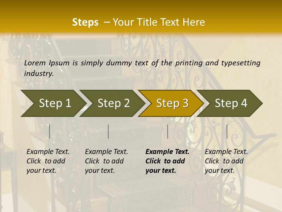 Home Staircase Decorative PowerPoint Template