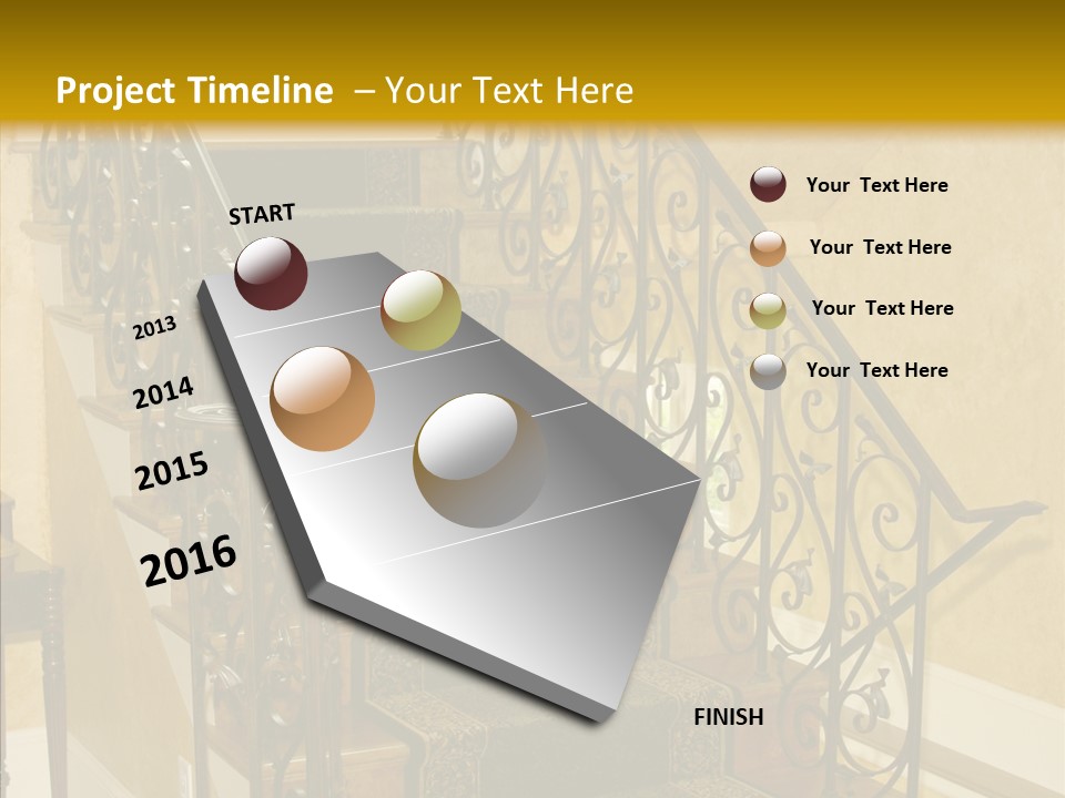 Home Staircase Decorative PowerPoint Template