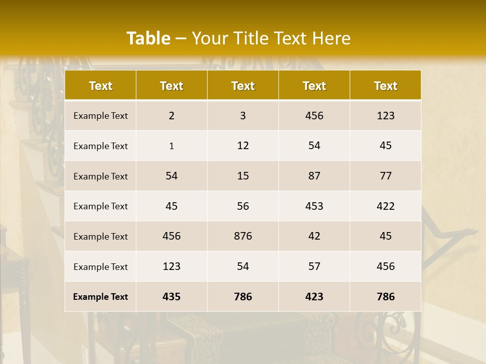 Home Staircase Decorative PowerPoint Template