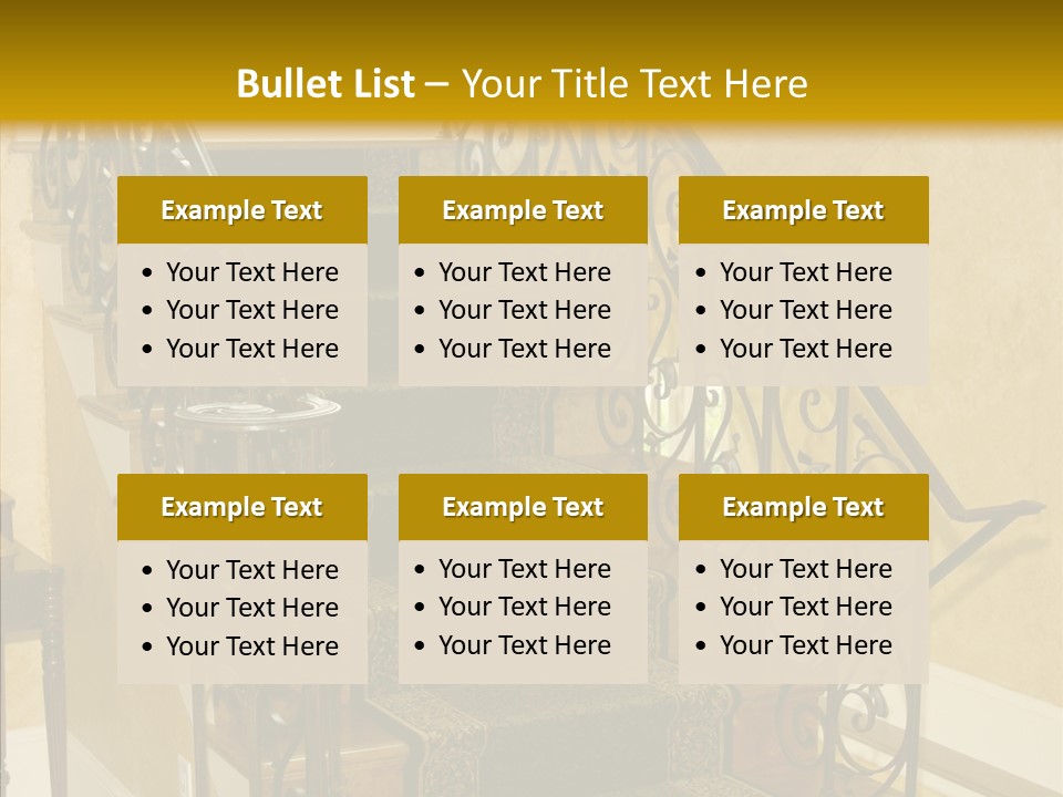 Home Staircase Decorative PowerPoint Template
