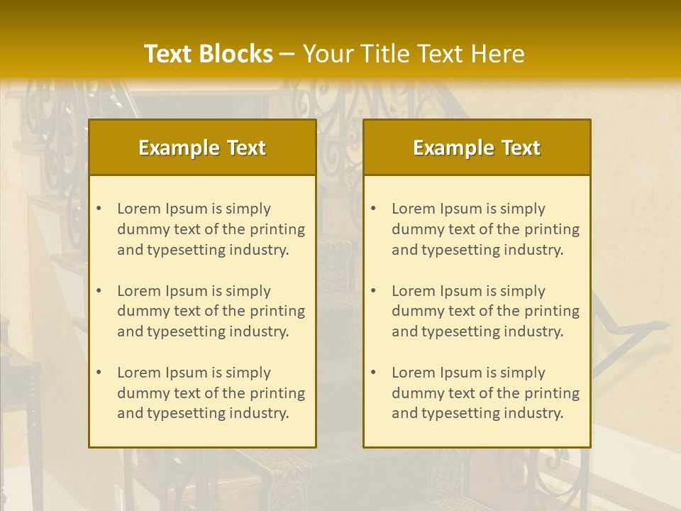 Home Staircase Decorative PowerPoint Template