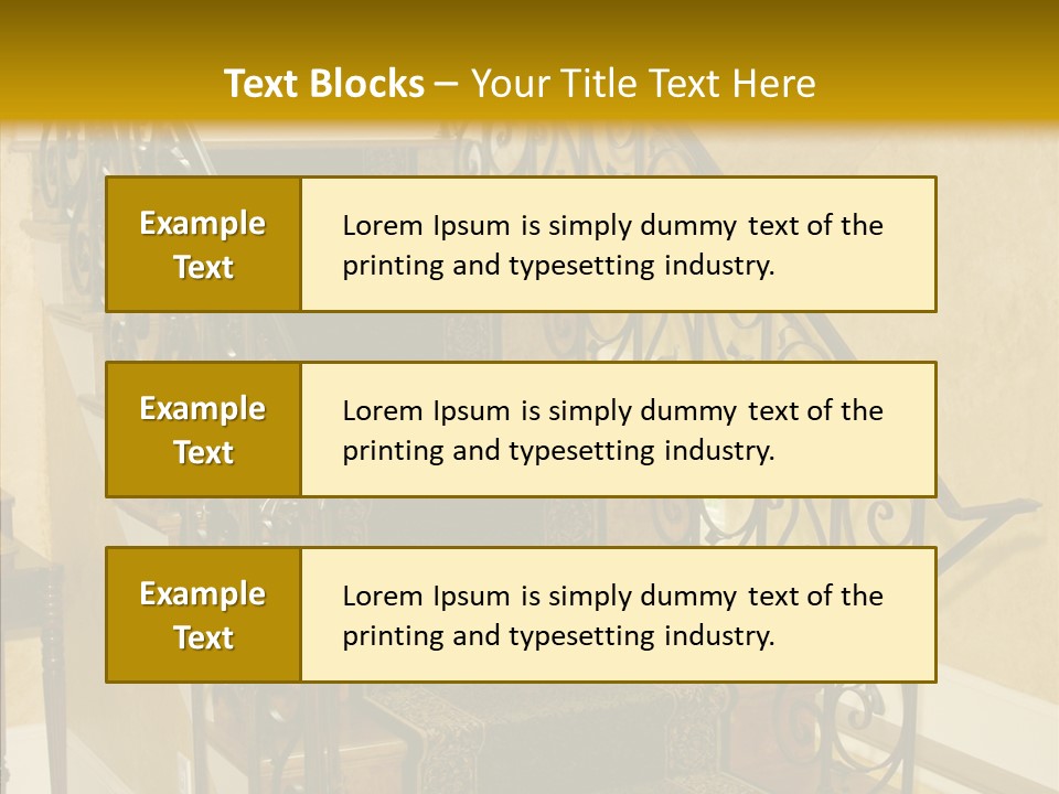 Home Staircase Decorative PowerPoint Template