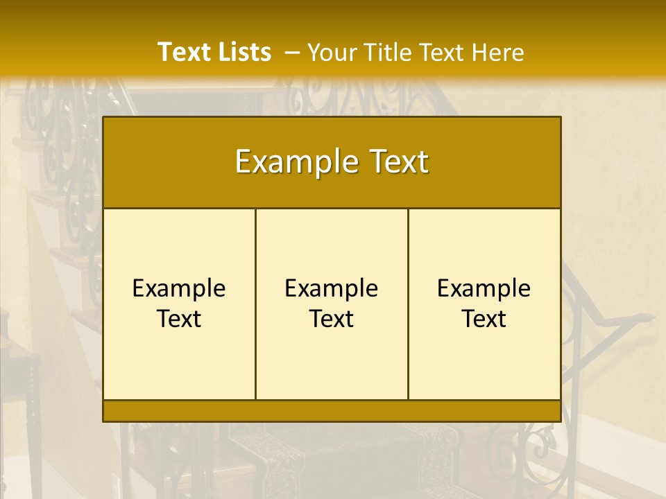 Home Staircase Decorative PowerPoint Template