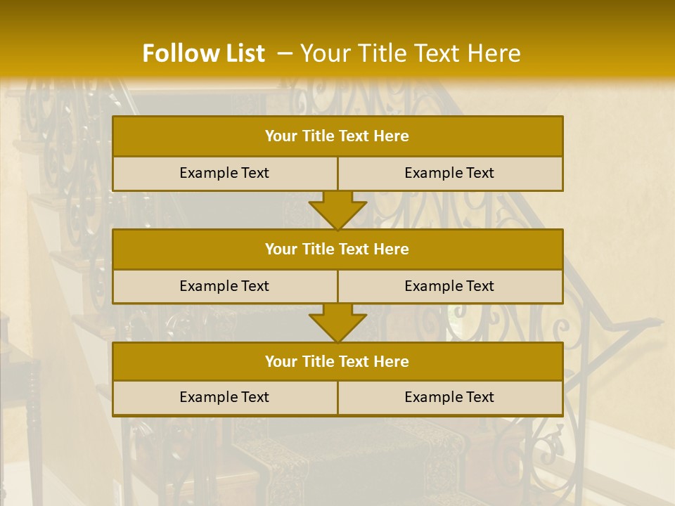 Home Staircase Decorative PowerPoint Template