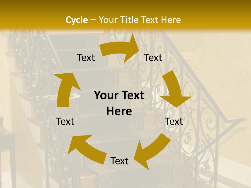 Home Staircase Decorative PowerPoint Template