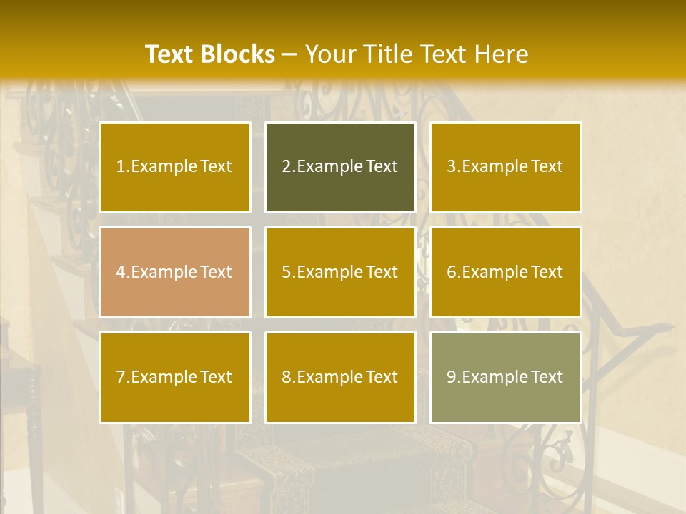 Home Staircase Decorative PowerPoint Template
