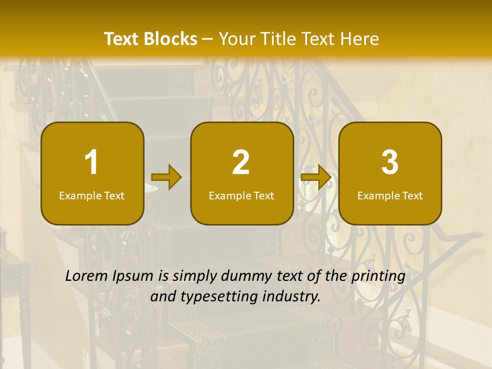 Home Staircase Decorative PowerPoint Template
