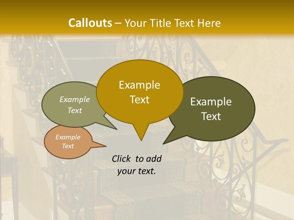 Home Staircase Decorative PowerPoint Template