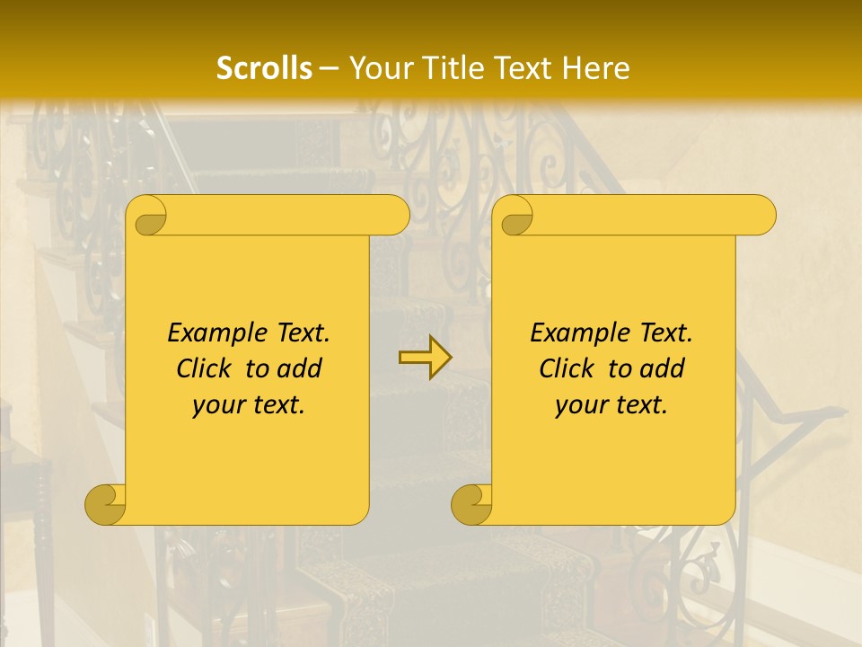 Home Staircase Decorative PowerPoint Template