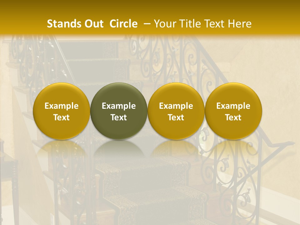 Home Staircase Decorative PowerPoint Template