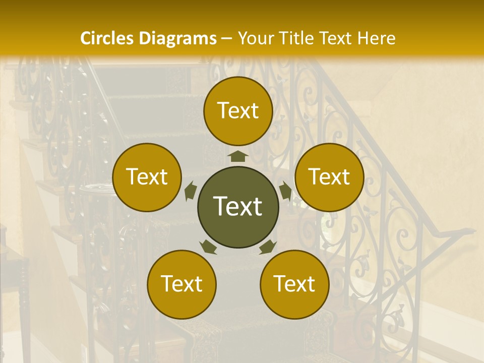 Home Staircase Decorative PowerPoint Template