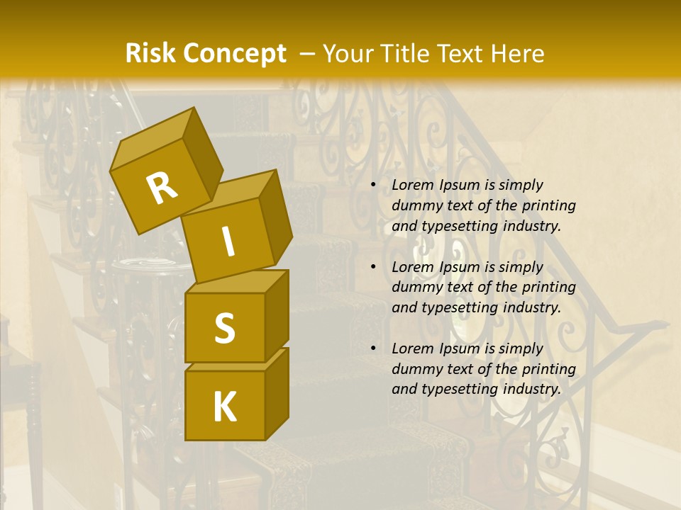 Home Staircase Decorative PowerPoint Template