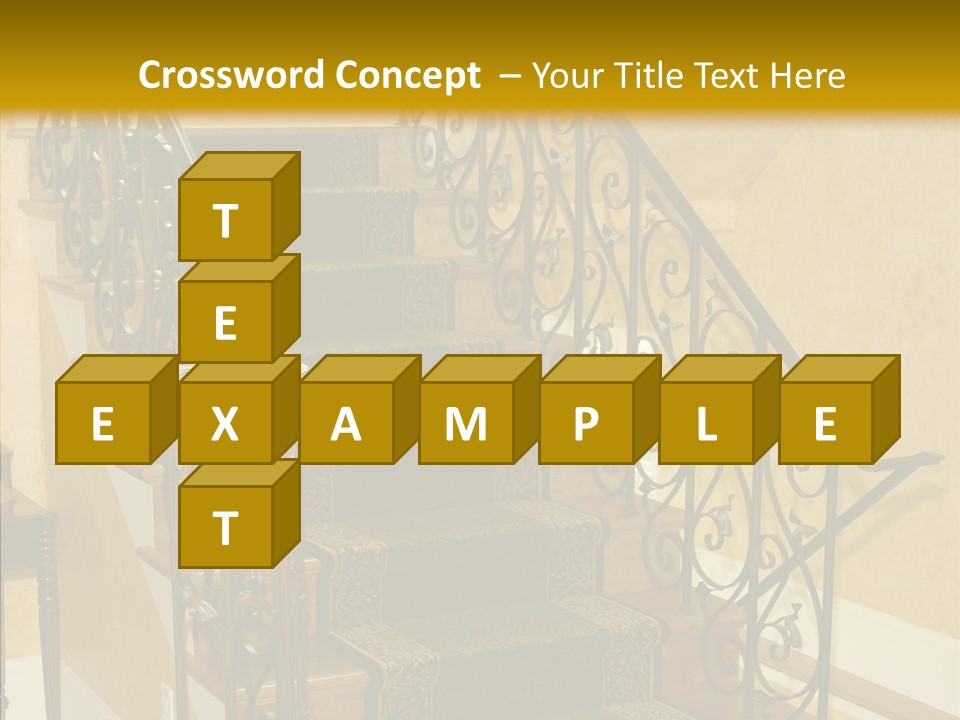 Home Staircase Decorative PowerPoint Template