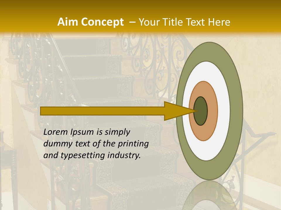 Home Staircase Decorative PowerPoint Template