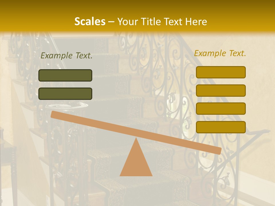 Home Staircase Decorative PowerPoint Template