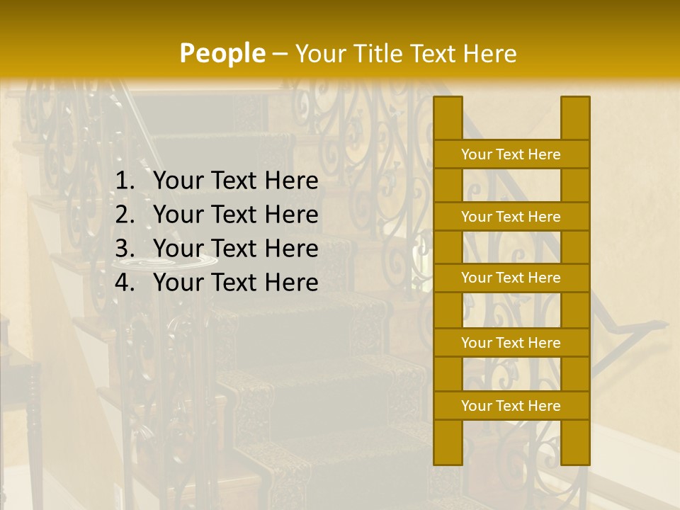 Home Staircase Decorative PowerPoint Template