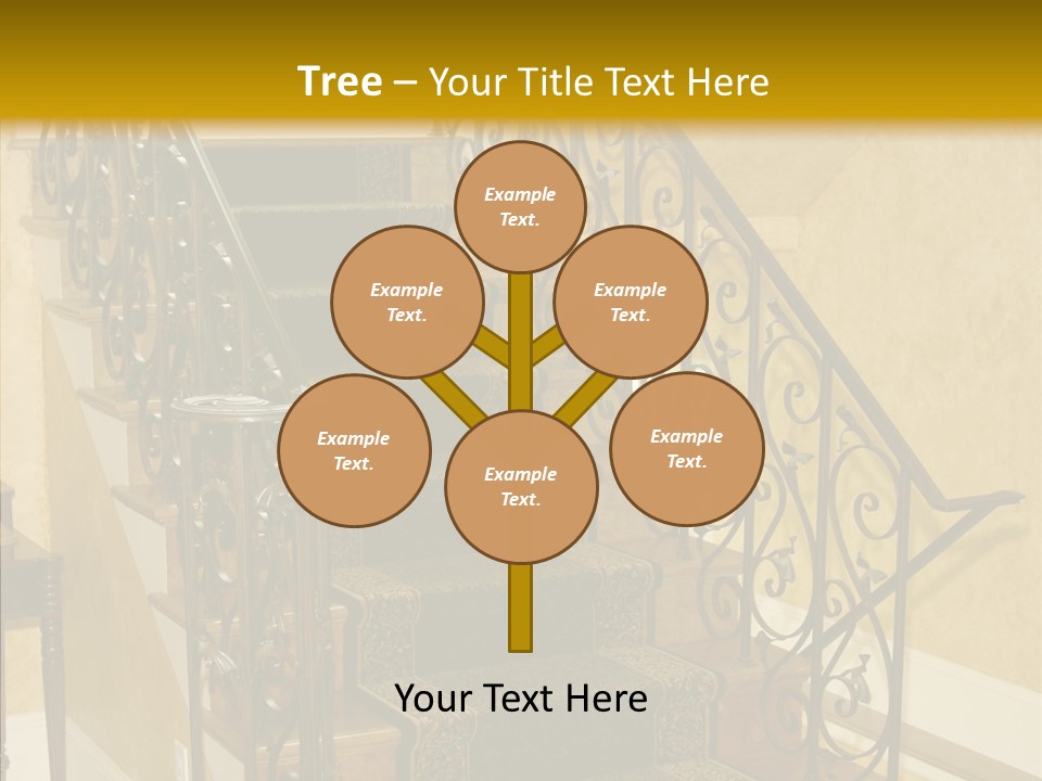 Home Staircase Decorative PowerPoint Template