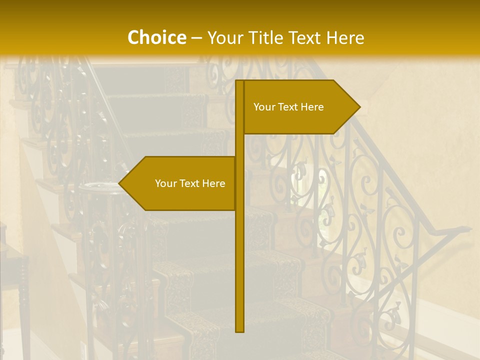 Home Staircase Decorative PowerPoint Template