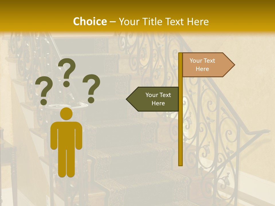 Home Staircase Decorative PowerPoint Template