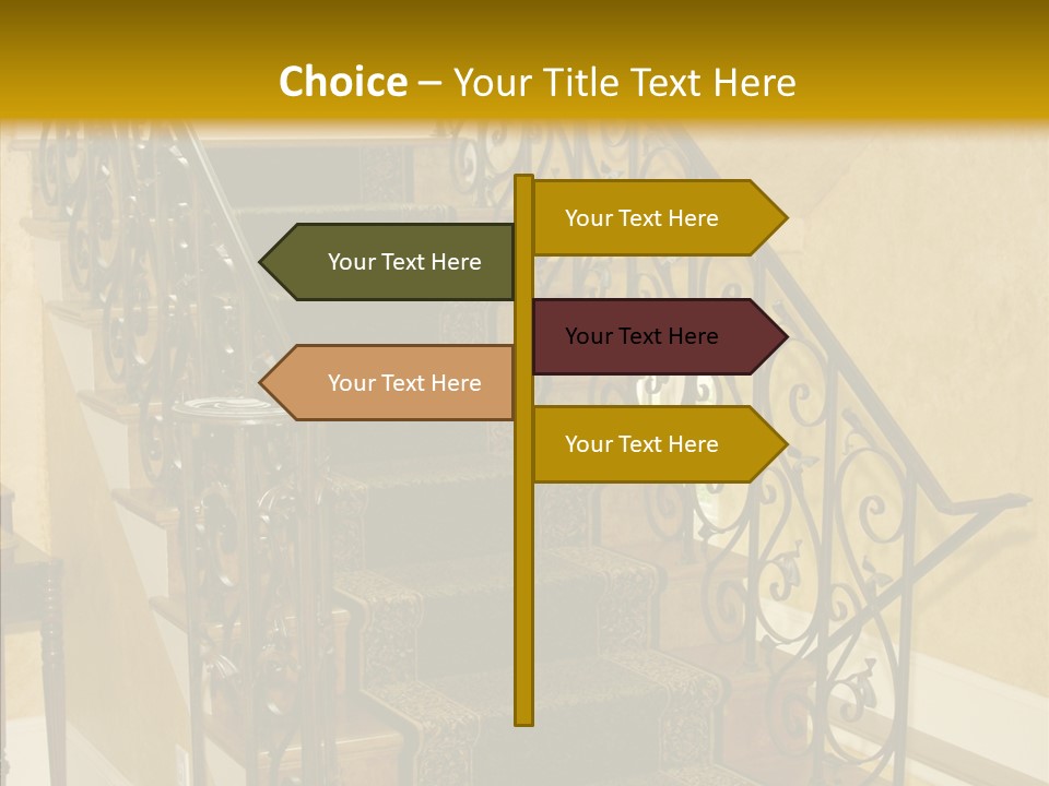 Home Staircase Decorative PowerPoint Template