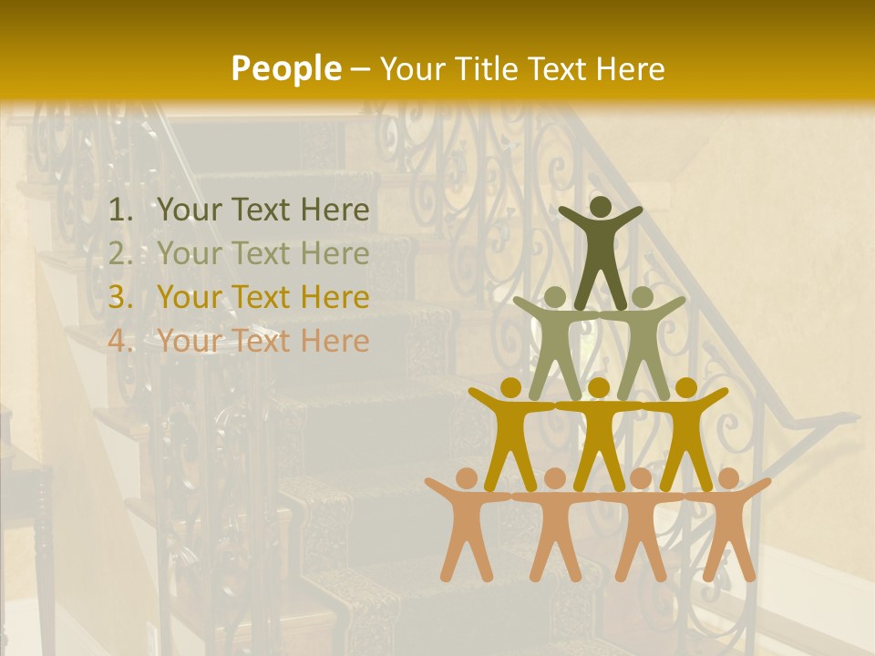 Home Staircase Decorative PowerPoint Template