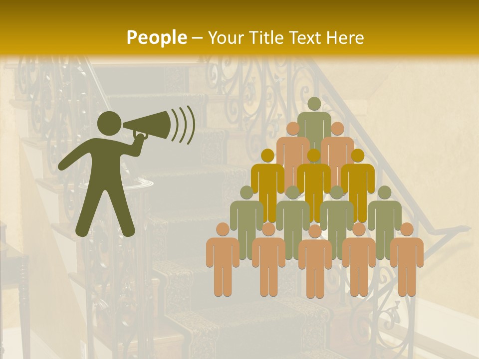 Home Staircase Decorative PowerPoint Template