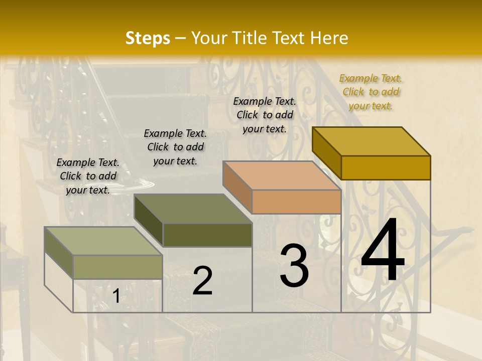 Home Staircase Decorative PowerPoint Template