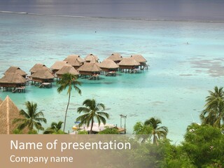 French Polynesia Lagoon PowerPoint Template