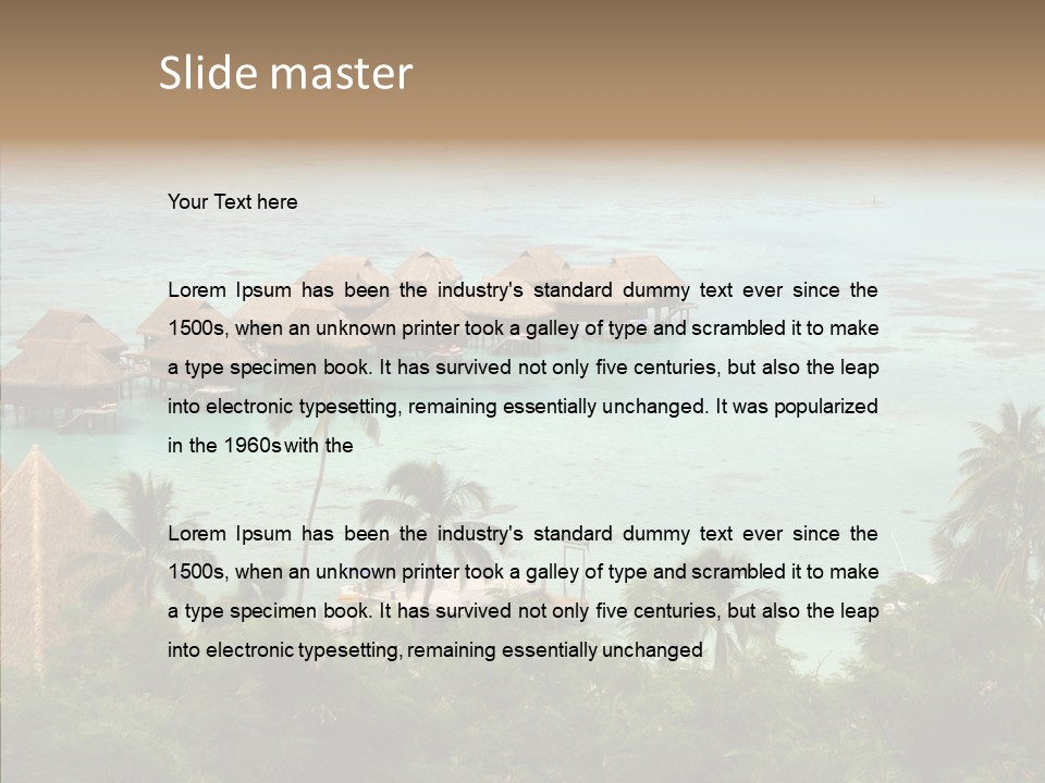 French Polynesia Lagoon PowerPoint Template