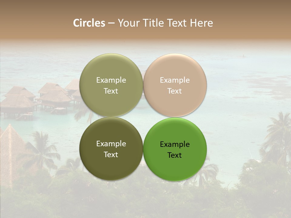 French Polynesia Lagoon PowerPoint Template