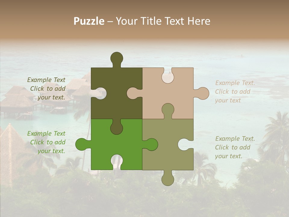 French Polynesia Lagoon PowerPoint Template