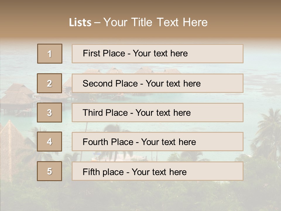 French Polynesia Lagoon PowerPoint Template