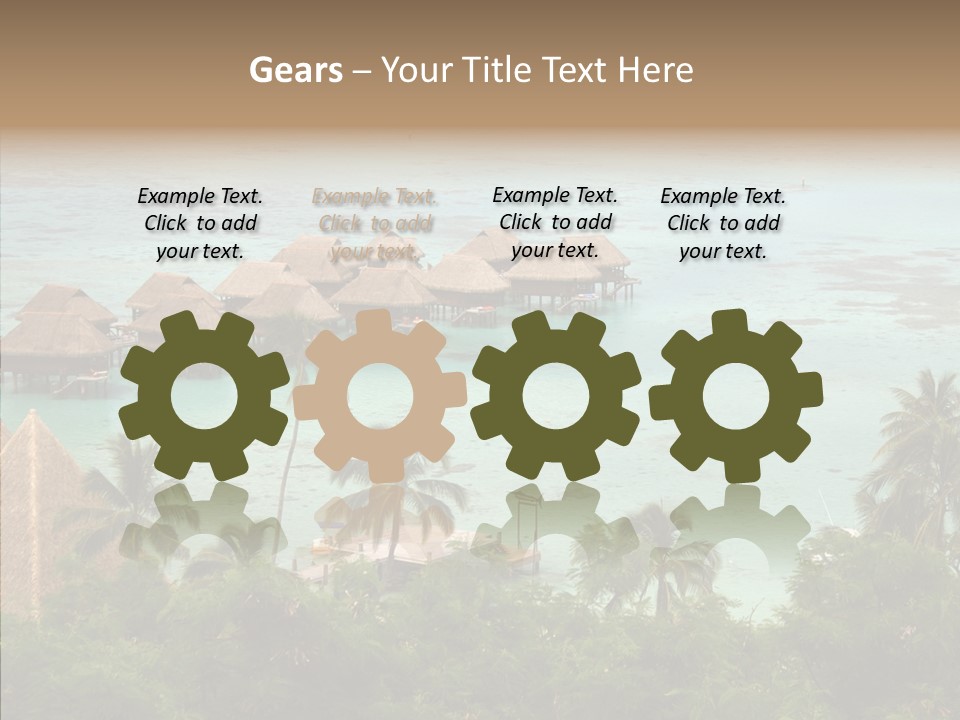 French Polynesia Lagoon PowerPoint Template