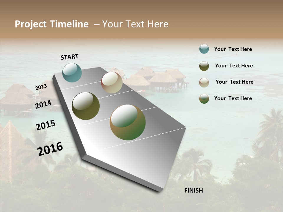 French Polynesia Lagoon PowerPoint Template